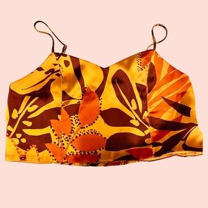 House Of Harlow 1960 Satin Crop Top NWOT